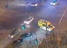 Камера сняла столкновение скорой и автомобилей на севере Волгограда